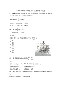 河北省邯郸市2024届九年级上学期期末考试数学试卷(含答案)