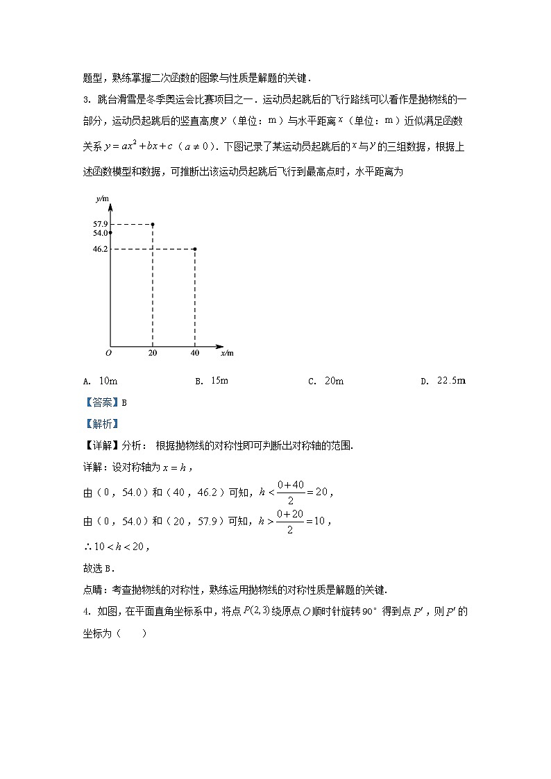2022-2023学年福建省福州市闽侯县九年级上学期数学期末试题及答案第3页