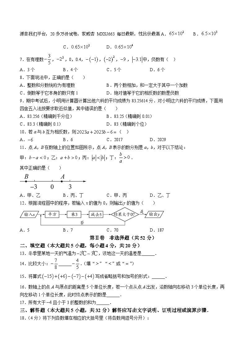 35,四川省凉山州宁南县初级中学2023-2024学年七年级上学期第一次月考数学试题第2页