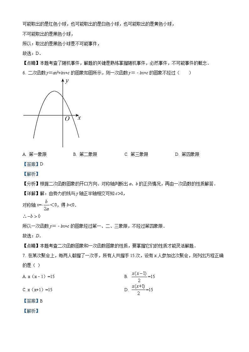 广东省广州市越秀区广东实验中学2023-2024学年九年级下学期开学考试数学试题(原卷版+解析版)03