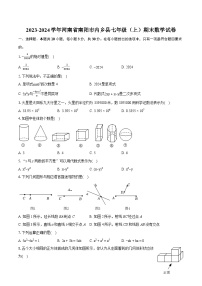 2023-2024学年河南省南阳市内乡县七年级(上)期末数学试卷(含详细答案解析)