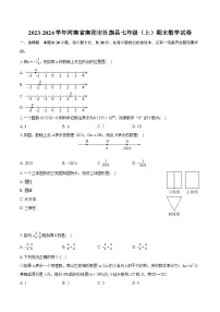 2023-2024学年河南省南阳市社旗县七年级（上）期末数学试卷（含详细答案解析）