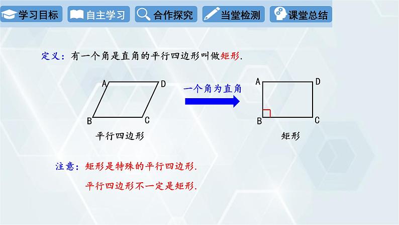 初中数学冀教版八年级下册 课件 22.4 矩形 第1课时04