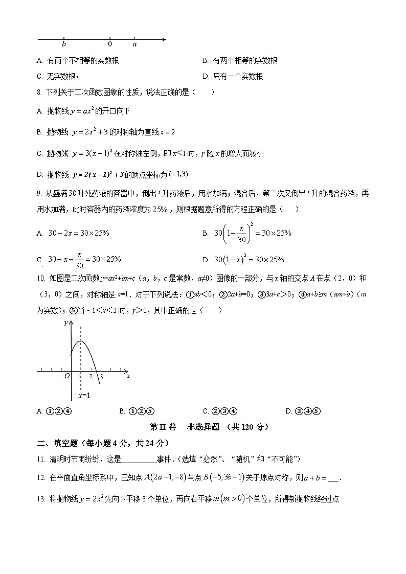 精品解析:四川省广元市利州区2022-2023学年九年级上学期期中考试数学试题(原卷版)第2页