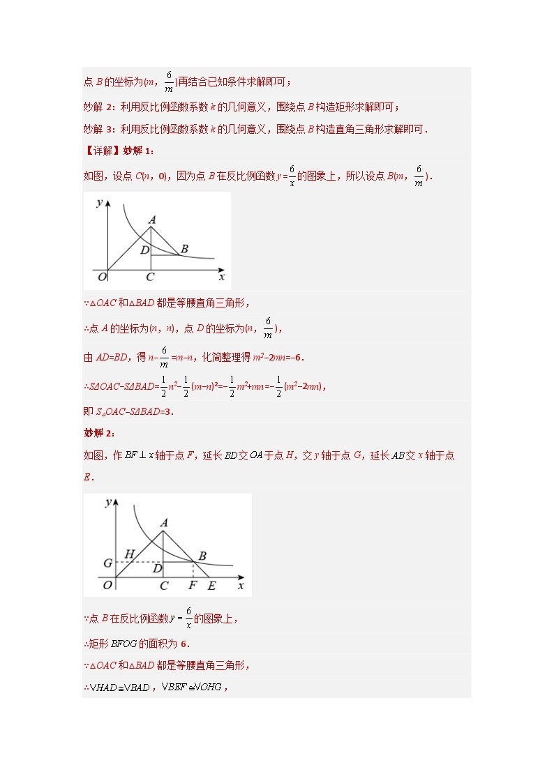 专题08 与反比例有关的面积问题- 2024年中考数学压轴专题重难点突破02