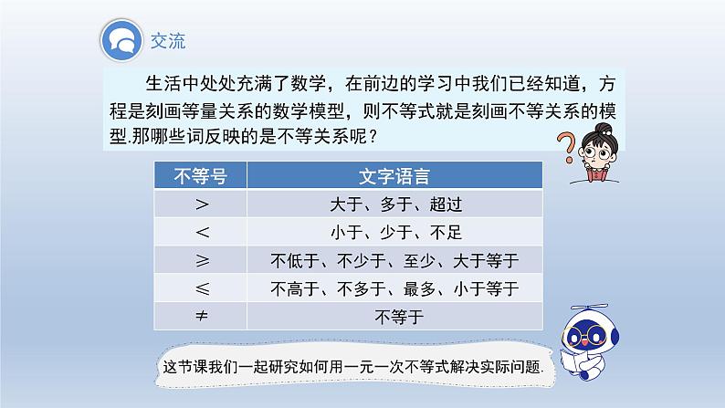2024春七下数学第7章一元一次不等式和不等式组7.2一元一次不等式应用上课课件(沪科版)第5页