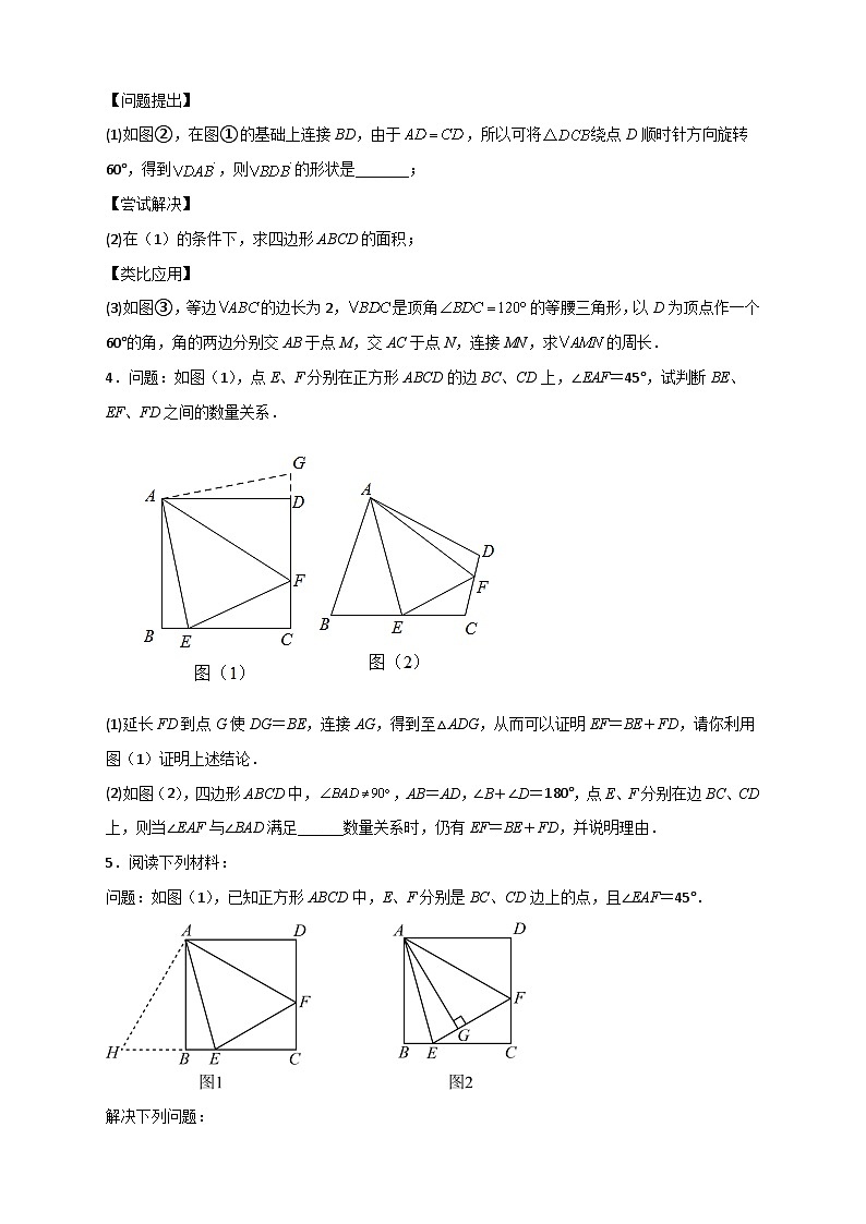 专题05 旋转之线段问题(原卷版)第3页