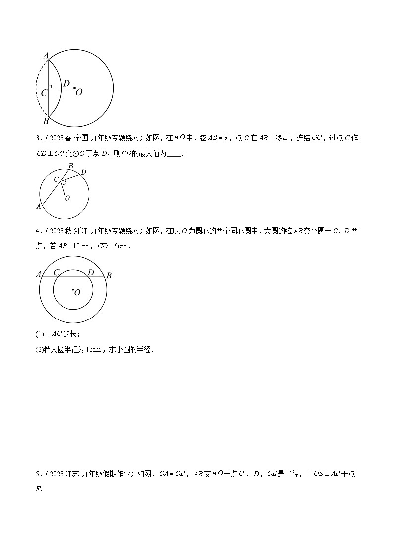 专题11 垂径定理重难点题型专训(八大题型)-2023-2024学年九年级数学上册重难点高分突破(浙教版)02