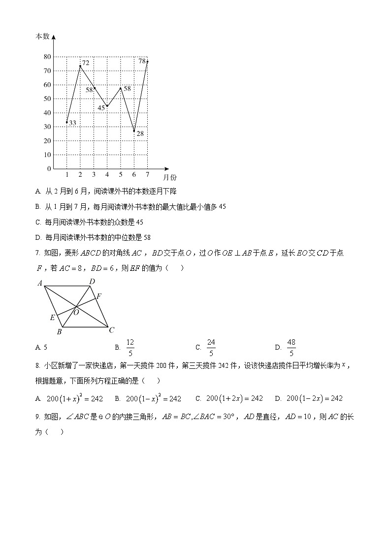 2023年甘肃省陇南市成县中考数学三模模拟试题(原卷版+解析版)02