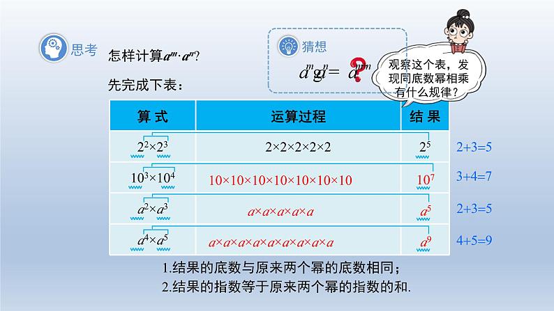 2024春七下数学第8章整式乘法和因式分解8.1幂的运算1同底数幂的乘法上课课件(沪科版)第5页