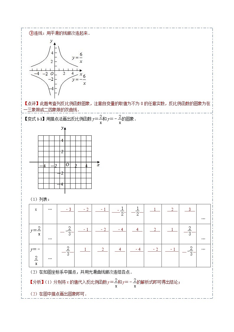 26.1.2 反比例函数的图像和性质(讲+练)【12大题型】(解析版)第2页