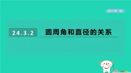 2024春九年级数学下册第24章圆24.3圆周角2圆周角和直径的关系作业课件新版沪科版