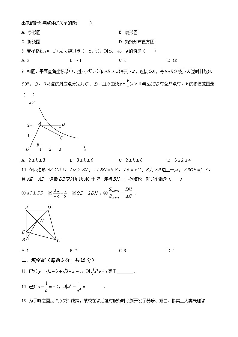 2023年河南省安阳市文峰区正一中学中考数学二模模拟试题(原卷版+解析版)02