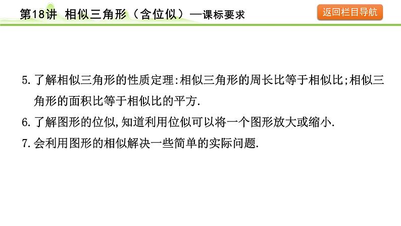 2024年中考数学复习课件---第18讲 相似三角形(含位似)04