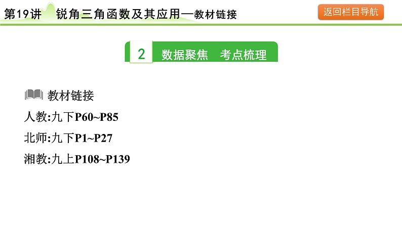 2024年中考数学复习课件---第19讲 锐角三角函数及其应用第4页