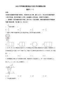 2023年河南省南陽市內(nèi)鄉(xiāng)縣靈山雷鋒學(xué)校中考一模數(shù)學(xué)模擬試題（原卷版+解析版）