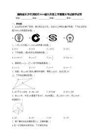 湖南省长沙市浏阳市2024届九年级上学期期末考试数学试卷(含答案)