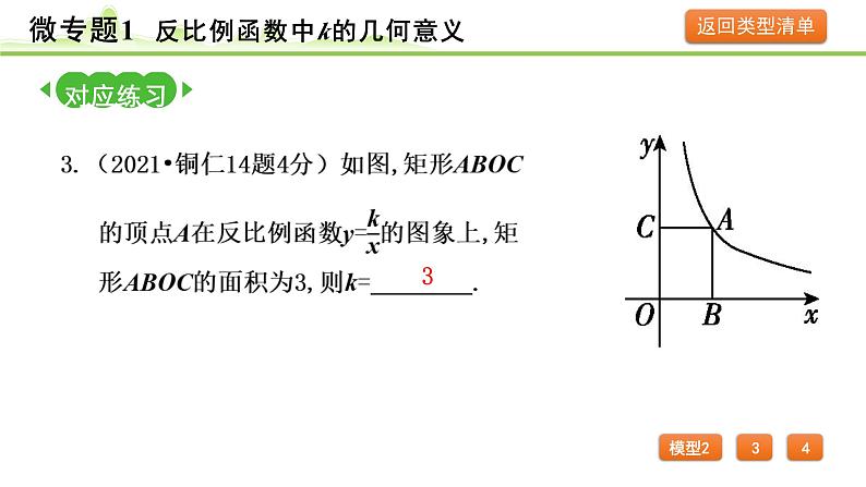 2024年中考数学复习课件---微专题1 反比例函数中k的几何意义第7页
