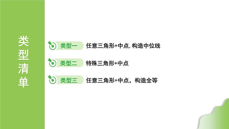 2024年中考数学复习课件---微专题5 与中点有关的辅助线做法02
