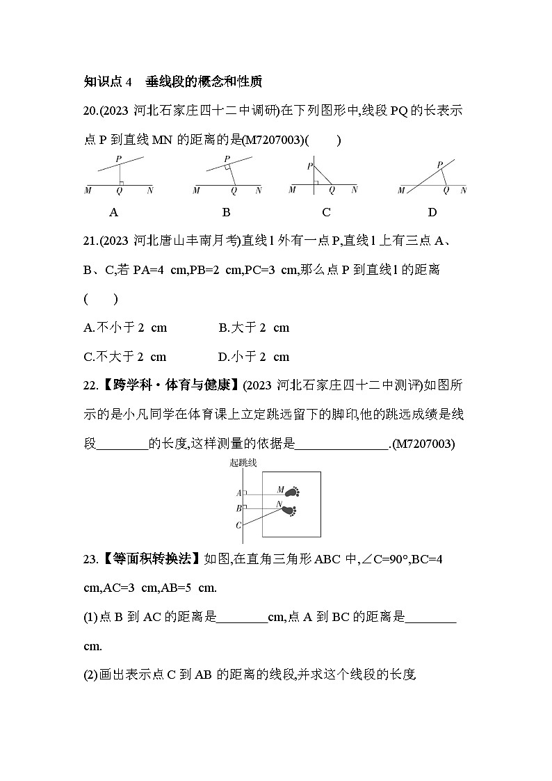 7_2_2 垂线--2024年冀教版数学七年级下册精品同步练习第3页