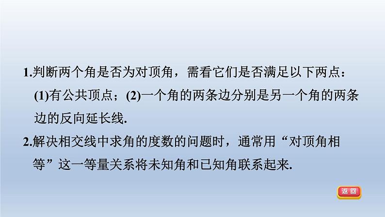 2024春七下数学第10章相交线平行线与平移10.1相交线第1课时对顶角课件(沪科版)03