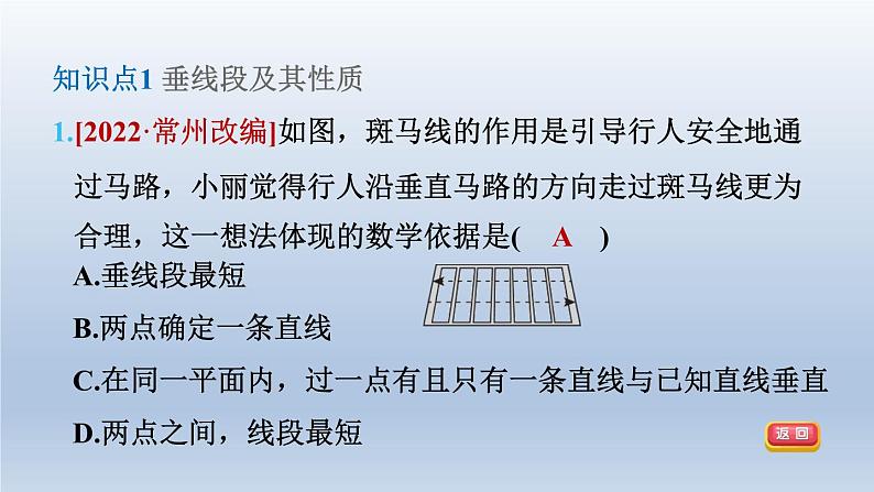 2024春七下数学第10章相交线平行线与平移10.1相交线第3课时垂线段的性质课件(沪科版)04