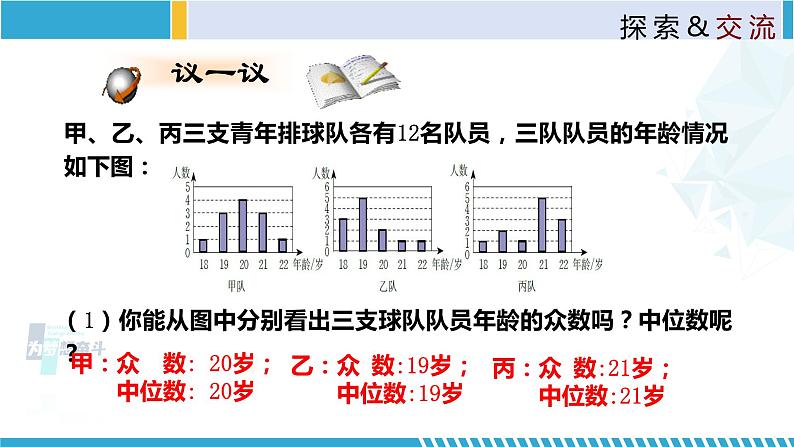 北师大版八年级上册同步精品课件 6.3 从统计图分析数据集中趋势(课件)08