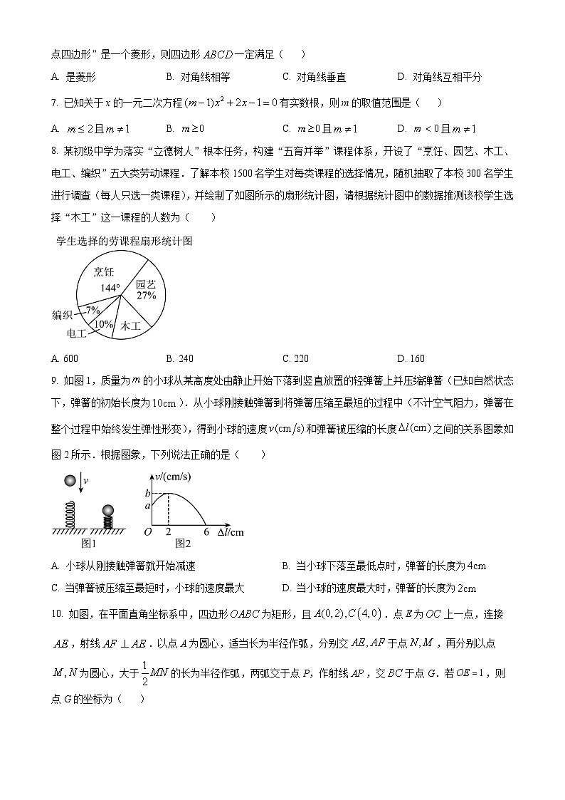精品解析:2024年河南省驻马店市平舆县中考一模数学模拟试题(原卷版)第2页
