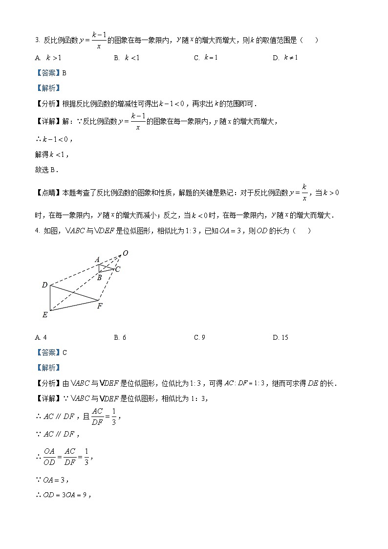 精品解析:重庆市巴渝学校2023-2024学年九年级下学期第一次月考数学试题(解析版)第2页