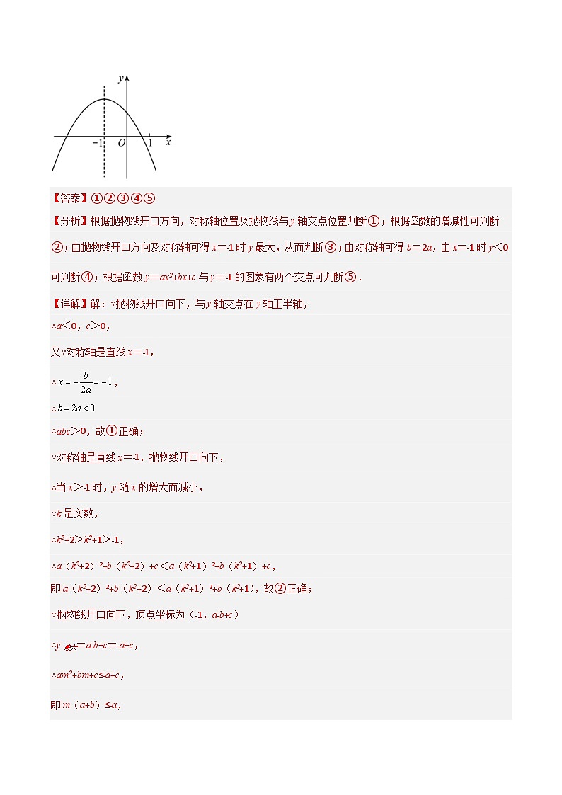 中考数学二轮复习考点提分特训专题03 二次函数含参解析式问题(解析版)第3页