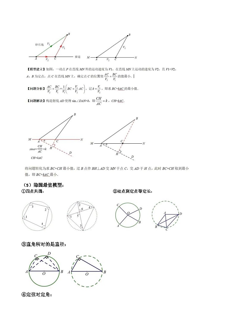 中考数学二轮复习考点提分特训专题07 五大最值问题模型(解析版)第2页