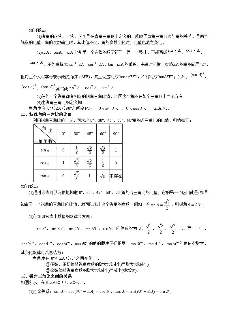 备战2024年中考数学一轮复习考点帮(上海专用)专题16锐角三角比(原卷版+解析)第2页