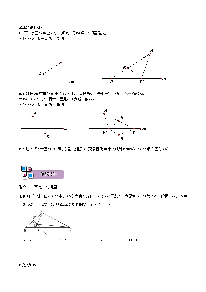 中考数学二轮重难点复习讲义模型07 将军饮马模型(2份打包,原卷版+解析版)03