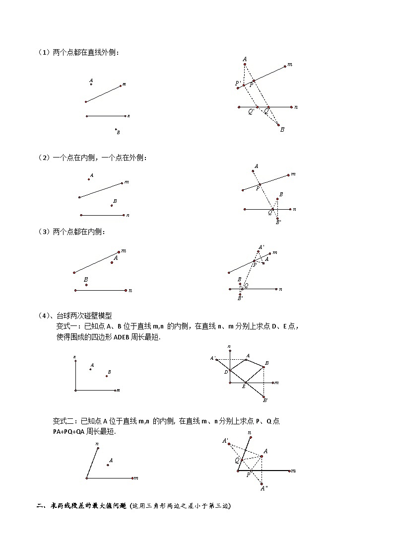 中考数学二轮重难点复习讲义模型07 将军饮马模型(2份打包,原卷版+解析版)02