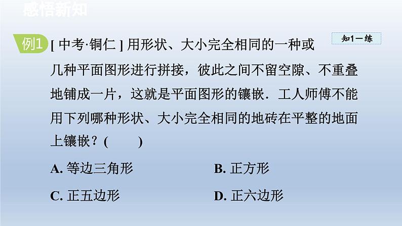 2024年八下数学第19章四边形19.4综合与实践多边形的镶嵌课件(沪科版)第6页