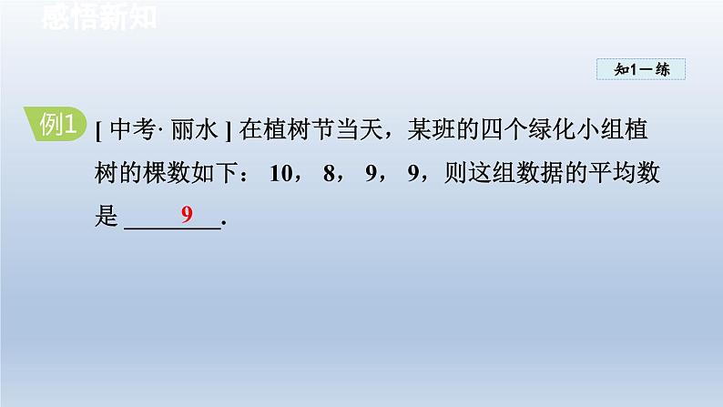 2024年八下数学第20章数据的初步分析20.2数据的集中趋势与离散程度1数据的集中趋势课件(沪科版)第8页