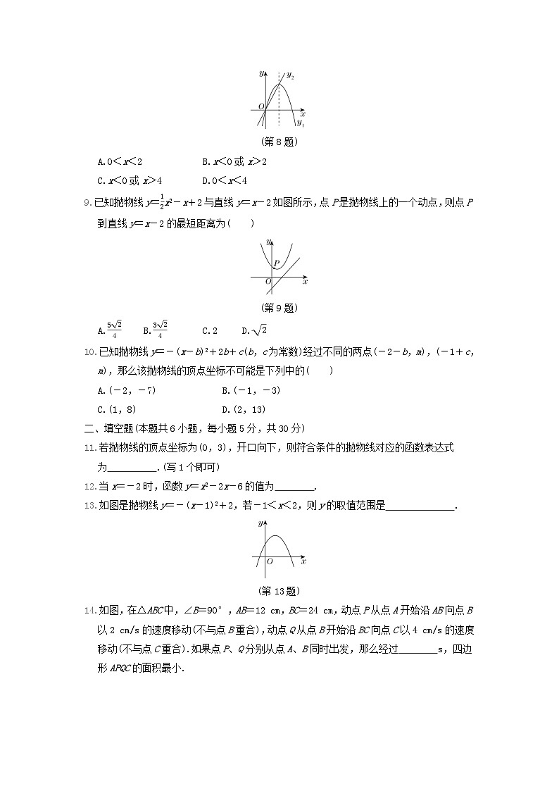 福建省2024春九年级数学下册第26章二次函数学情评估试卷(华东师大版)02