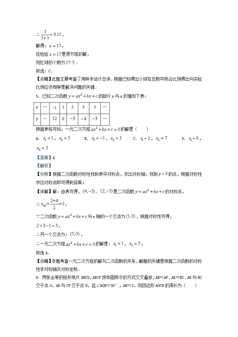 2022-2023学年辽宁省沈阳市沈河区九年级上学期数学期末试题及答案第3页
