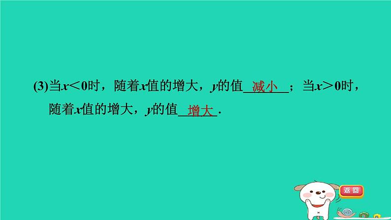 2024九年级数学下册第30章二次函数30.2二次函数的图像和性质1.1认识抛物线习题课件新版冀教版第6页