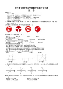 2024年浙江省台州市中考一模数学试卷(含答案)