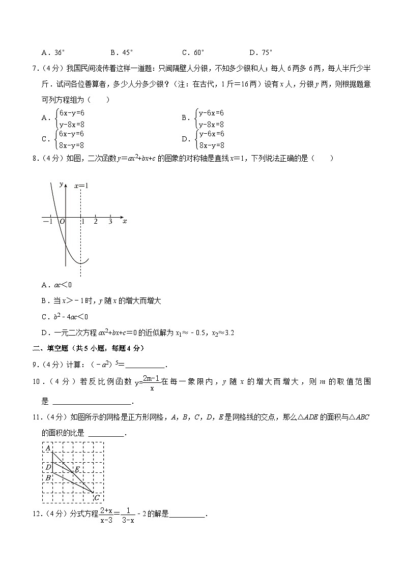 四川省成都市青羊区树德中学2022—2023学年下学期3月月考九年级数学试卷(含答案)第2页