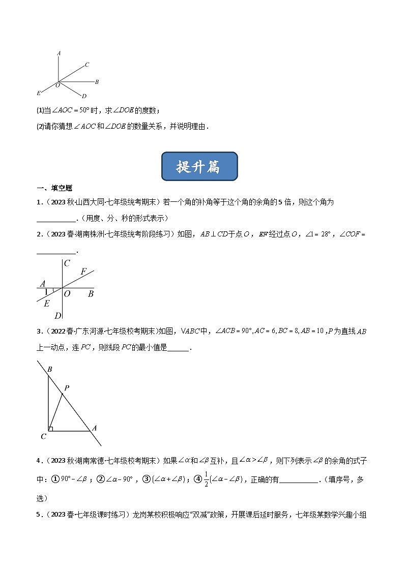 2023年中考数学压轴真题汇编(全国通用)2.1两条直线的位置关系(分层练习)(原卷版+解析)第3页