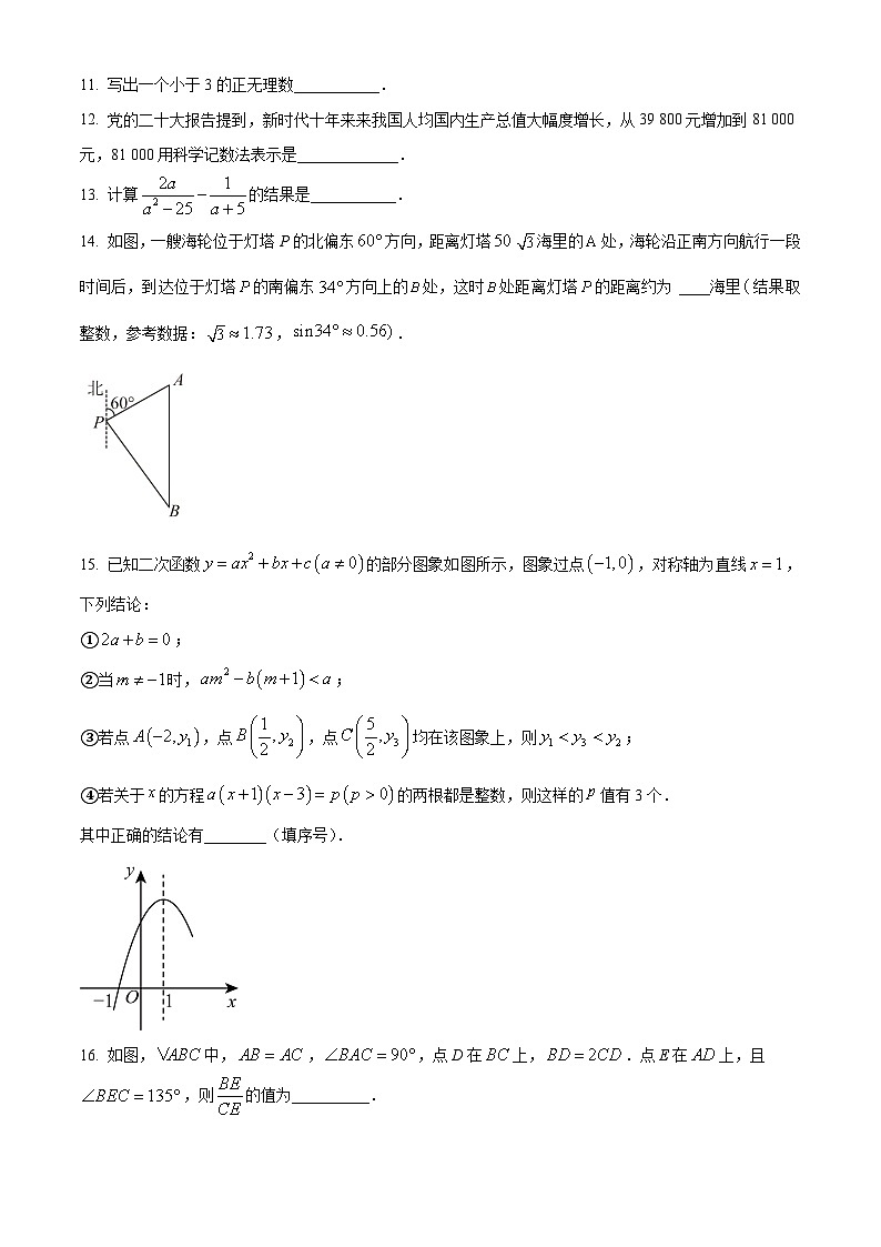 精品解析:湖北省武汉市二桥中学2023-2024学年九年级下学期月考数学试题(原卷版)第3页