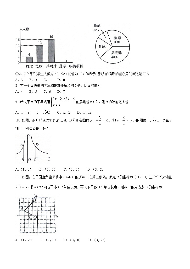2024年云南省昭通市巧家縣大寨中學中考考前適應性評估數(shù)學模擬預測題（一）第2頁