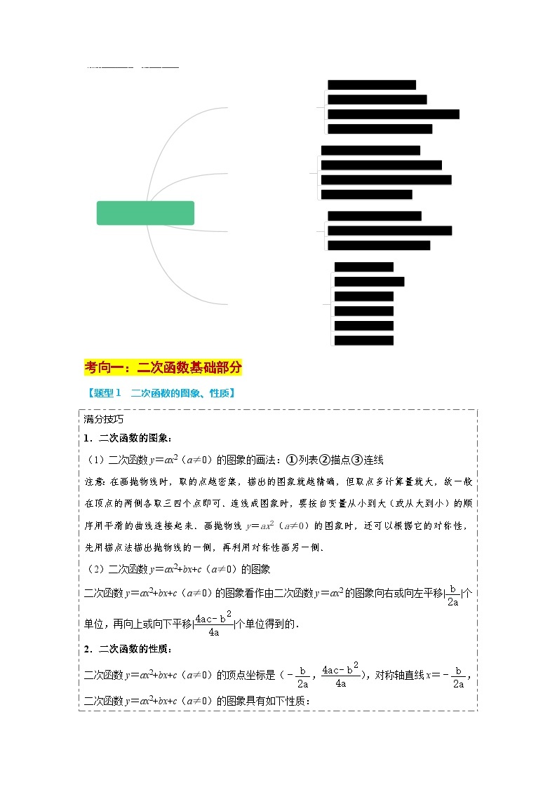 【中考二轮】2024年中考数学 热点04+二次函数(17大题型+满分技巧+限时分层检测)-专题训练.zip02