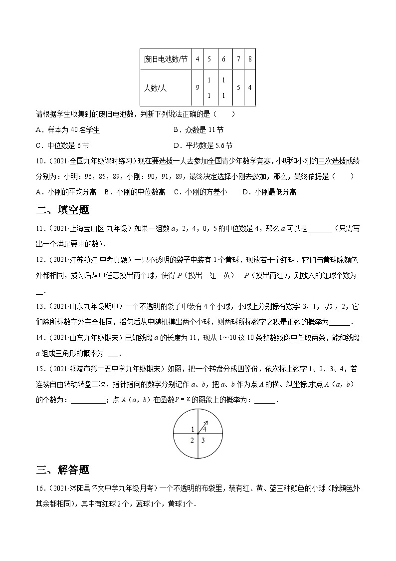 初中数学一轮复习【讲通练透】专题28 统计与概率（练透） （全国通用）03