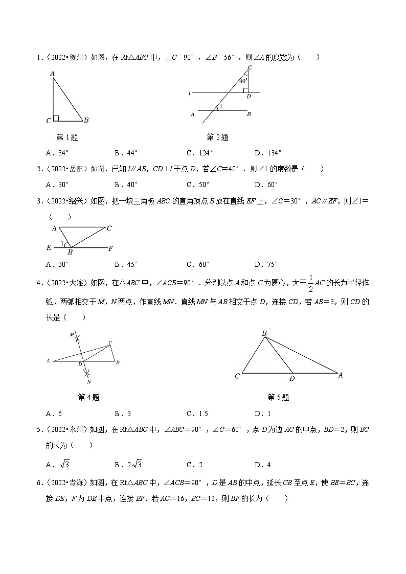 专题21 直角三角形篇(原卷版)第2页