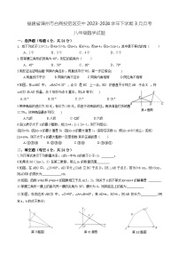 福建省织+漳州台商投资区交通中学2023-2024学年下学期3月月考八年级数学试题