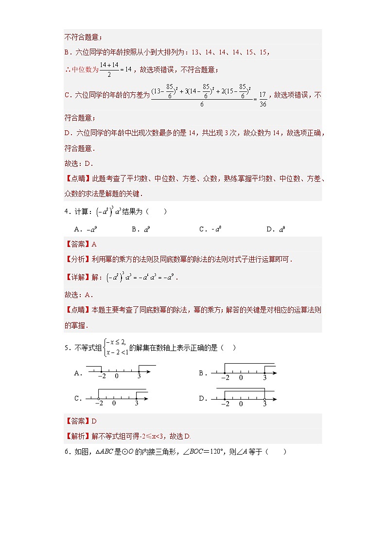 2024年中考第一次模拟考试题:数学(广州卷)(教师用)02