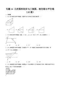 專題14 幾何圖形初步與三視圖、相交線與平行線（共35道）-中考數(shù)學(xué)真題分項(xiàng)匯編（全國通用）